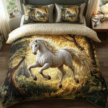 Elegant Gallop 3-Piece Quilted Bedding Set NCU0DV4114