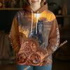 UniJames Personalized Western Tooled Leather Horse 3D Hoodie