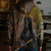 Unijames Personalized Friesian Horse Wood Grain Meadow Hoodie
