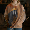 Unijames Personalized Friesian Horse Desert Sunset Texture Hoodie