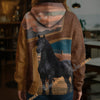 Unijames Personalized Friesian Horse Farm Texture Hoodie
