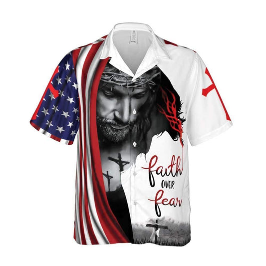 Unique Faith Over Fear Jesus Is My God Jesus Religious Hawaiian Shirt