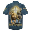 UniJames Faith Over Fear Lion Hawaiian Shirts - Christian Hawaiian Shirt - Hawaiian Shirts For Men