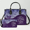 Personalized Christian Leather Handbag and Long Wallet Set – Custom Name, Faith-Inspired Gift for Women