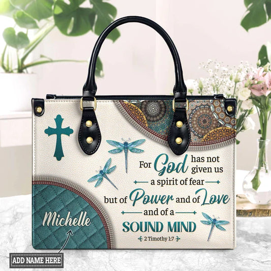 For God Has Not Given Us A Spirit Of Fear 2 Timothy 1 7 Dragonfly Mandala, Personalized Gifts, Gifts for Women.