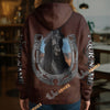 UniJames Personalized Horse Breed Horseshoe Brown Leather 3D Hoodie