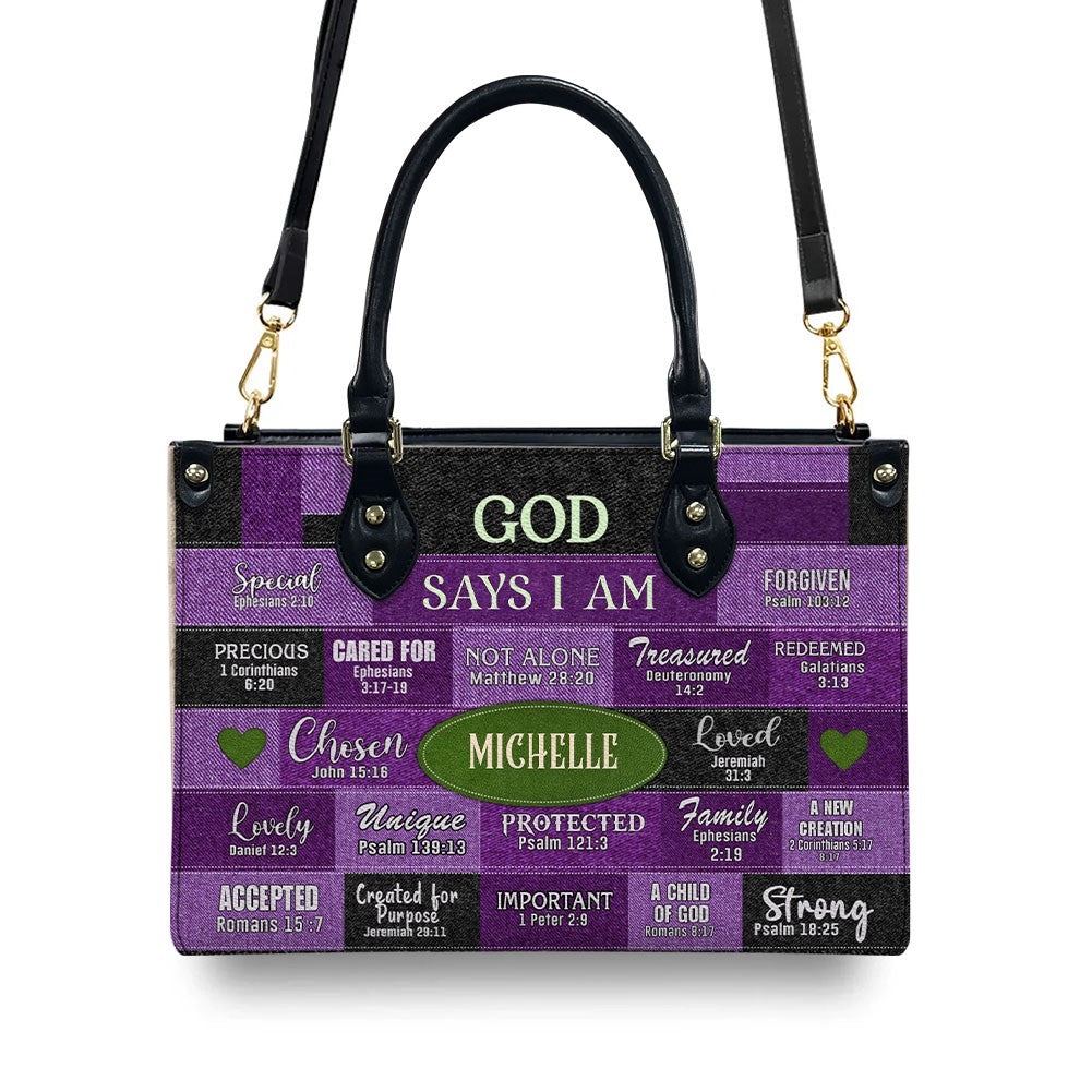 Customized Faith-Inspired Leather Handbag by CABLTHB01080424.