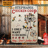 uni Personalized Funny Chicken Sign Don't Judge Me All Printed 3D Metal Sign