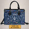 God Says I Am Leather Handbag, Personalized Bags, Gifts for Women, Christmas Gift, CABLTB01200625