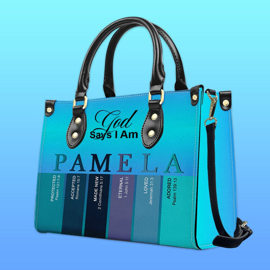 Personalized Leather Handbag – Custom Name Christian Purse by