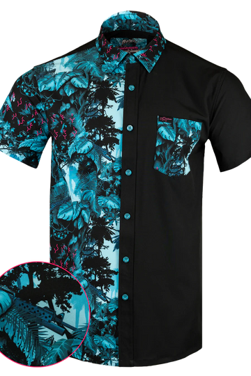 UniJames Comfort Get To The Chopper Split Button Down For Men