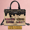 Customized Zodiac Leather Handbag by – Personalize with Your Name