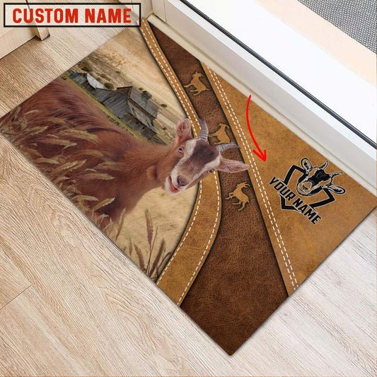 Uni Goat Personalized - Welcome  Doormat