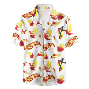 UniJames God Heals White Christian Hawaiian Shirt