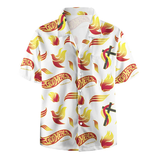 UniJames God Heals White Christian Hawaiian Shirt