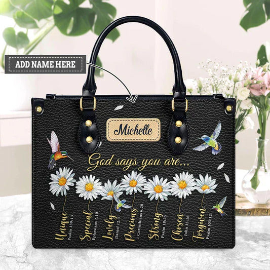 God Says You Are Daisy Hummingbird, Personalized Gifts, Gifts for Women.