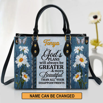 God's Plans Will Always Be Greater Than All Your Disappointments Daisy & Butterfly, Personalized Gifts, Gifts for Women, Christmas Gift.