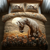 Golden Gallop 3-Piece Quilted Bedding Set NCU0DV2858