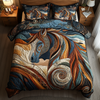 Golden Mane 3-Piece Quilted Bedding Set NCU0DK4724