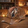 Unijames Personalized Western Horse Leather Style Cap