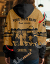 Uni Personalized Coir Pattern Name & Farm Name Cattle Hoodie