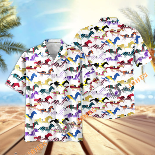 Horse Racing Hawaiian Shirt