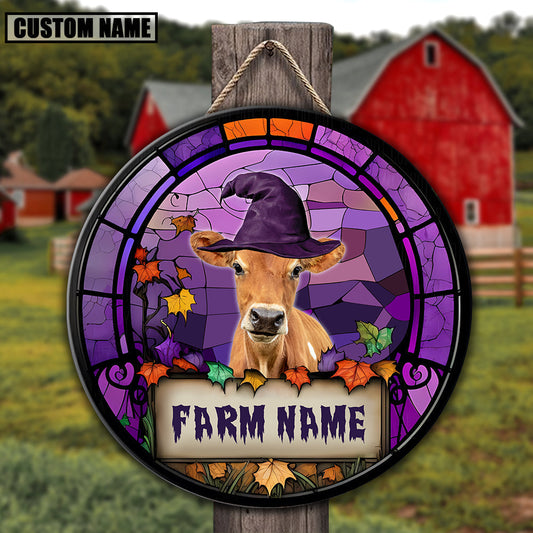 Uni Jersey Personalized Name Stained Glass Effect Metal Sign