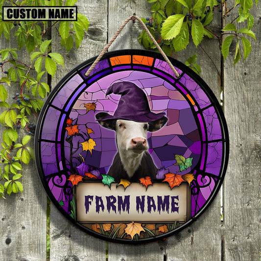Uni Black Baldy Personalized Name Stained Glass Effect Metal Sign