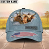 Uni Texas Longhorn Jeans Pattern Customized Name Cap