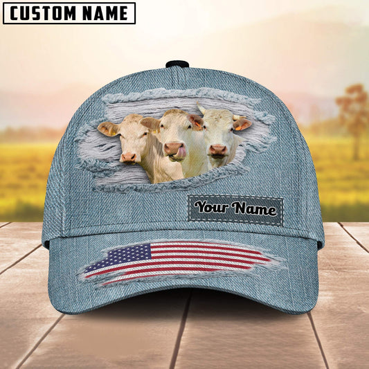 Uni Charolais Jeans Pattern Customized Name Cap