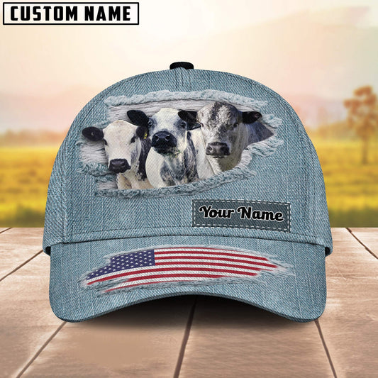 Uni Speckle Park Jeans Pattern Customized Name Cap