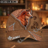 Unijames Personalized Western Horse Leather Style Cap