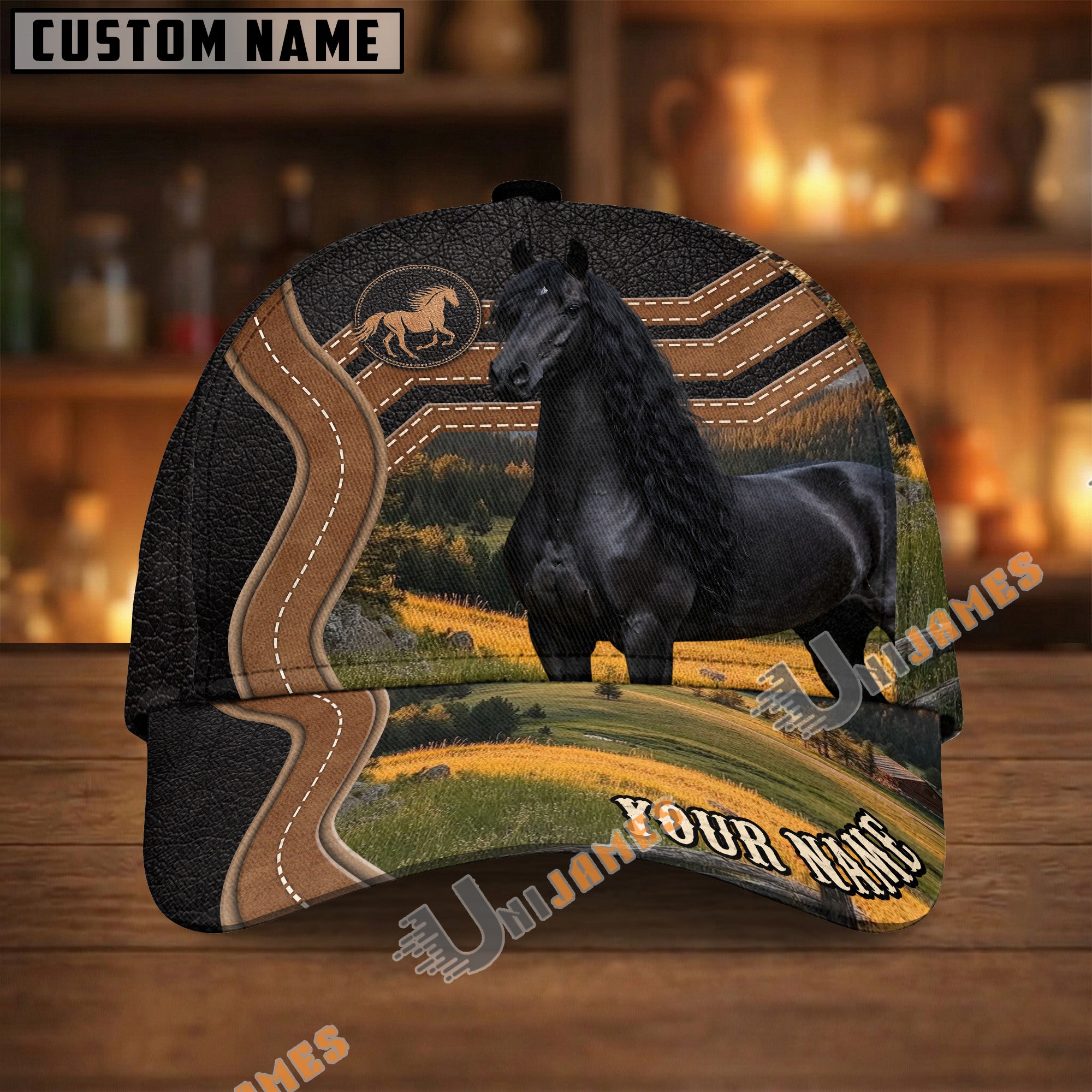 Unijames Personalized Friesian Horse Ranch Cap – UniJames