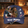 Unijames Personalized Horse & Bald Eagle USA Flag Baseball Cap