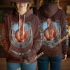 UniJames Personalized Horse Breed Horseshoe Brown Leather 3D Hoodie
