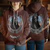 UniJames Personalized Horse Breed Horseshoe Brown Leather 3D Hoodie