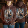 UniJames Personalized Horse Breed Horseshoe Brown Leather 3D Hoodie