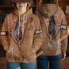 UniJames Hackney Horse Faux Zipper Tooled Leather 3D Hoodie