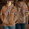 UniJames Warmblood Horse Faux Zipper Tooled Leather 3D Hoodie