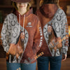 UniJames Personalized American Quarter Horse Split Faux Leather & Horseshoe 3D Hoodie