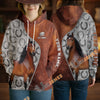UniJames Personalized Morgan Horse Split Faux Leather & Horseshoe 3D Hoodie
