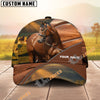 Unijames Custom Name Horse  Western Sunset Baseball Cap