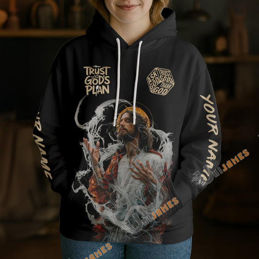 Unijames Trust God’s Plan Jesus 3D Hoodie