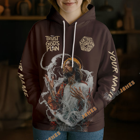 Unijames Trust God’s Plan Jesus Coffee 3D Hoodie
