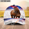 Unijames Personalized Horse America 250 Years of Freedom Classic Cap