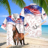 Unijames American Quarter Horse America 250 Years of Freedom Hawaiian Shirt