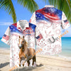 Unijames Palomino Horse America 250 Years of Freedom Hawaiian Shirt
