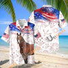 Unijames Warmblood Horse America 250 Years of Freedom Hawaiian Shirt