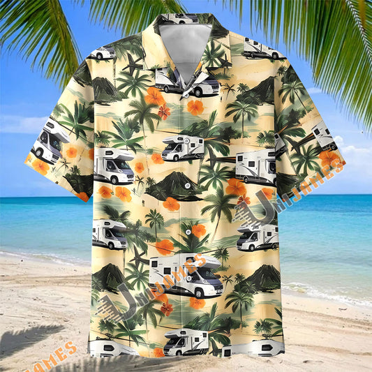 Unijames RV Camper Tropical Paradise Hawaiian Shirt