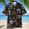 Unijames Outdoor Camping Campfire Moonlight Hawaiian Shirt
